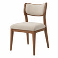 Esszimmerstuhl 52 x 56 x 80 cm Holz Beige Braun gepolstert moderner Stil