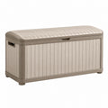 Kunststoff-Aufbewahrungsbox 120 x 55 x 60 cm Taupe mit Deckel für Außenbereich
